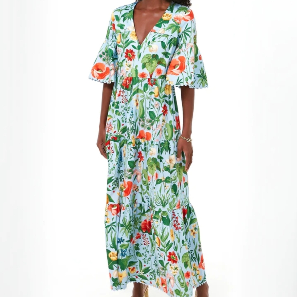 Tuckernuck Ginger Dress in Blue Blooming Botanical